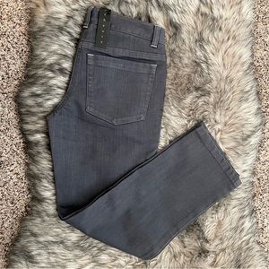 *NEW* Theory gray denim straight leg cropped ankle pants (brand new, 0)